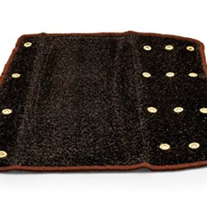 Camco 42949 RV Step Rug ( Premium Radius Wrap Around Step Rug, Turf Material (22" Wide) - Brown)