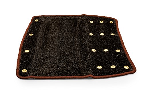 Camco 42949 RV Step Rug ( Premium Radius Wrap Around Step Rug, Turf Material (22" Wide) - Brown)