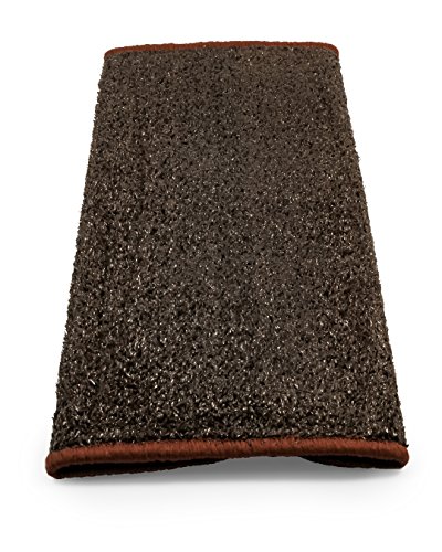 Camco 42949 RV Step Rug ( Premium Radius Wrap Around Step Rug, Turf Material (22" Wide) - Brown)