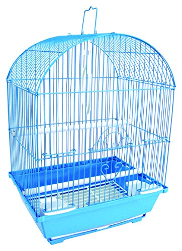 YML A1104BLU Round Top Style Small Parakeet Cage, 11 x 9 x 16