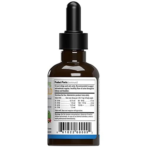 Pet Wellbeing Urinary Gold for Cats - Vet-Formulated - Feline Urinary Tract Health, UTI & Bladder Infection, Normal Urine pH - Natural Herbal Supplement 2 oz (59 ml)