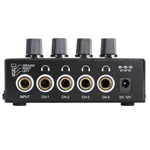 On-Stage HA4000 4-Channel Pro Headphone Amplifier,Black,White