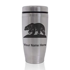 skunkwerkz commuter travel mug, polar bear, personalized engraving included