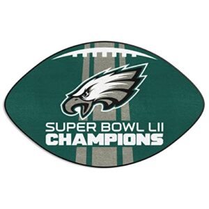 fanmats 14519 philadelphia eagles football rug - 20.5in. x 32.5in. | sports fan home decor rug and tailgating mat - super bowl lii champions