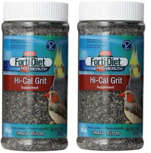kaytee forti-diet pro health hi-calcium grit for small birds, 21-oz jar (42oz)