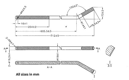 Mytee Products 28" Standard Winch Bar for Flatbed Trailer - Chrome Polished Steel Winch Bar with Non-Slip Handle - Strap Binder Bar for Flatbed Winches