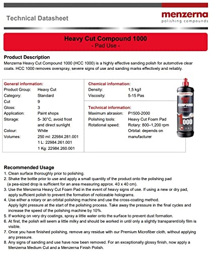 Menzerna Heavy Cut Compound 1000 1l