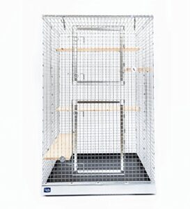 chinchilla mansion chinchilla cage, handmade in usa, no plastic, built for chinchillas by chinchilla owners, 48" tall, 30" wide, 24" deep, built to last.