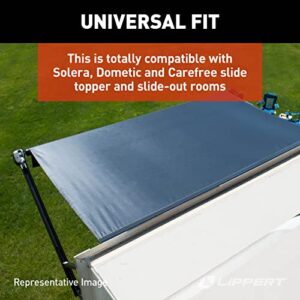 Solera Universal Slide-Topper Replacement Cut-to-Fit Fabric for 5th Wheel RVs, Travel Trailers, Motorhomes, 50' x 48" roll, Black - 432253