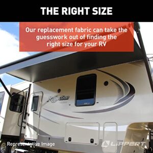 Solera Universal Slide-Topper Replacement Cut-to-Fit Fabric for 5th Wheel RVs, Travel Trailers, Motorhomes, 50' x 48" roll, Black - 432253