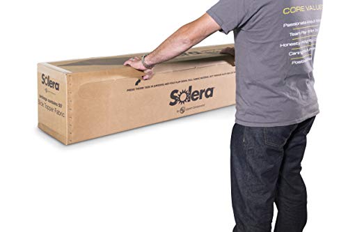 Solera Universal Slide-Topper Replacement Cut-to-Fit Fabric for 5th Wheel RVs, Travel Trailers, Motorhomes, 50' x 48" roll, Black - 432253
