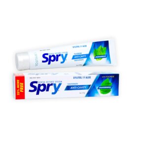 spry toothpaste peppermint with fluoride, 5 oz