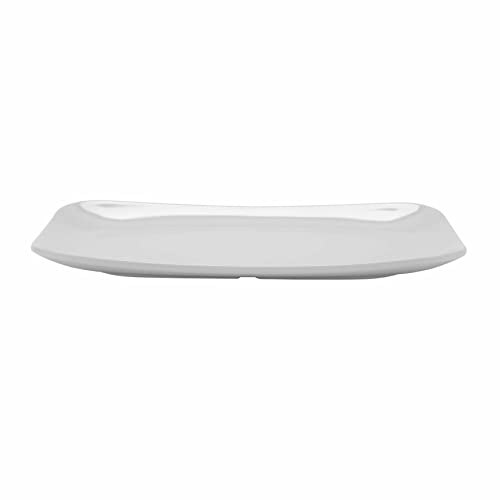 G.E.T. CS-6103-W-EC 11.25" x 7" White Break Resistant Rectangular Platter (Pack of 12)