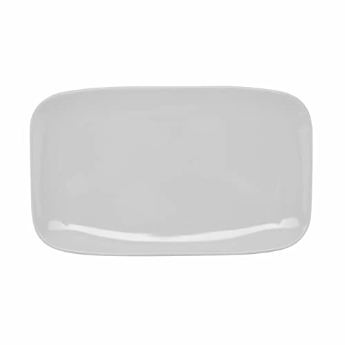 G.E.T. CS-6103-W-EC 11.25" x 7" White Break Resistant Rectangular Platter (Pack of 12)