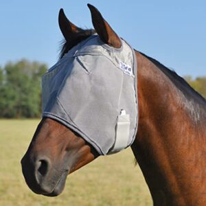 cashel crusader fly mask, grey, yearling