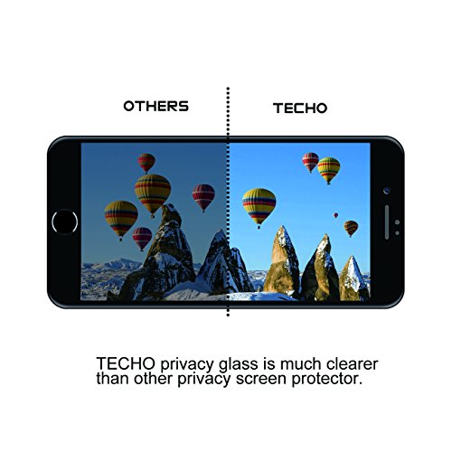 TECHO Privacy Screen Protector for iPhone SE 2022/2020 iPhone 8 7 6s 6, Anti Spy 9H Tempered Glass, Edge to Edge Full Cover Screen Protector [Anti-Fingerprint] [Bubble Free] [Full Coverage] (Black)