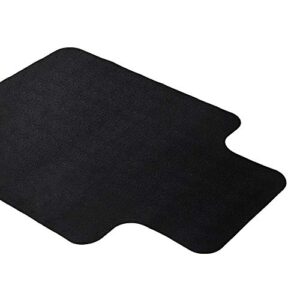 office chair mat for hardwood and tile floor with lip, black, anti-slip, non-curve, under the desk mat best for rolling chair and computer desk, 47x35 non-toxic and no bpa plastic protector