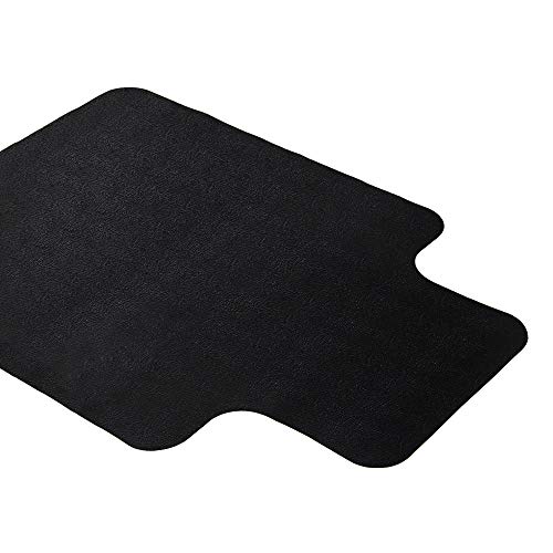 Office Chair Mat for Hardwood and Tile Floor with Lip, Black, Anti-Slip, Non-Curve, Under the Desk Mat Best for Rolling Chair and Computer Desk, 47x35 Non-Toxic and no BPA Plastic Protector