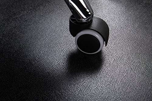 Office Chair Mat for Hardwood and Tile Floor with Lip, Black, Anti-Slip, Non-Curve, Under the Desk Mat Best for Rolling Chair and Computer Desk, 47x35 Non-Toxic and no BPA Plastic Protector