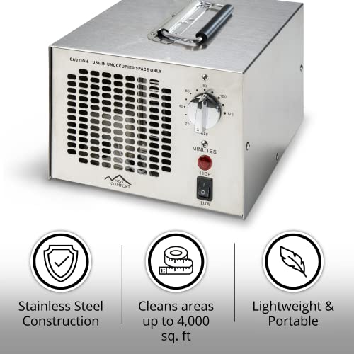 New Comfort Stainless Steel SS-700 Commercial Odor Removing Ozone Generator and Air Purifier Cleaner