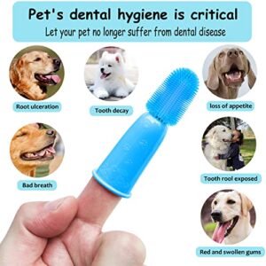 PenVinoo 360 ° Dog Toothbrush Pet Toothbrush 360 ° Finger Toothbrush Small to Large Dog