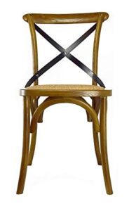 2xhome cross back walnut dining chair