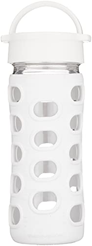 Lifefactory Classic 350 Optic White 129215 Glass Bottle, Approx. Width 2.8 x Depth 3.1 x Height 8.7 inches (7 x 8 x 22 cm), Approx. 13.5 oz (3