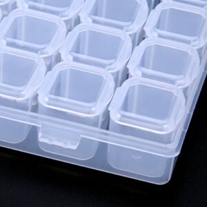 Jocestyle 28 Slots Plastic Storage Box Nail Art Rhinestone Tools Jewelry Display