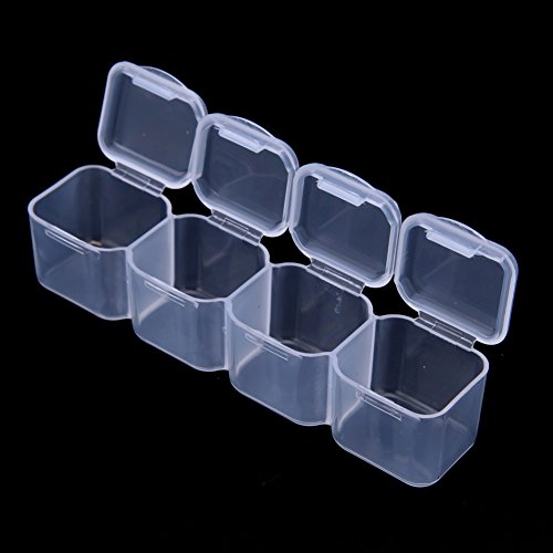 Jocestyle 28 Slots Plastic Storage Box Nail Art Rhinestone Tools Jewelry Display