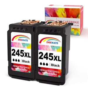 245xl black ink cartridge replacement for canon 245 xl 243 black ink cartridges for canon mx490 mx492 tr4520 tr4522 ts3322 ts3122 ts202 mg2522 mg3022 (2-black)