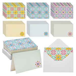 48 pack vintage floral blank greeting cards with envelopes, 6 assorted designs (4 x 6 in)