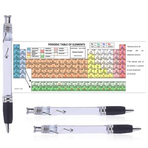 zastic! pack of 2 chemistry periodic table of elements pen with reference sheet, formulas, and equations | perfect for chemistry study tool, chemistry gifts, and science teacher gifts