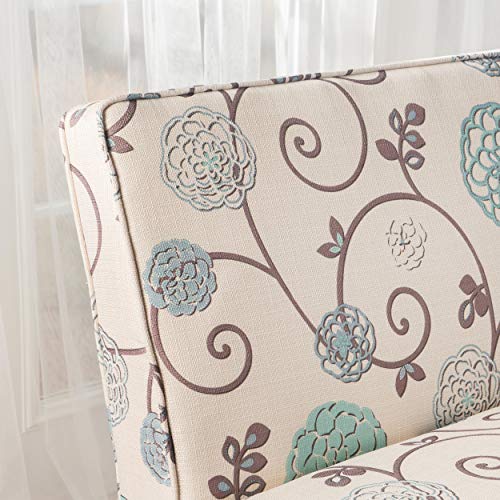 Christopher Knight Home Dejon Fabric Love Seat, White And Blue Floral