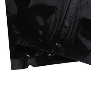 QQ Studio Clear/Colored Poly Zip Lock Bags w/Tear Notch 6.5x9cm (2.5x3.5") (Black)