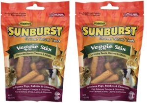 higgins sunburst veggie stix gourmet treats for guinea pigs, rabbits & chinchillas, 8 oz