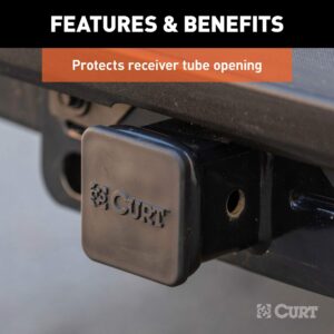 CURT 22277 Rubber Trailer Hitch Cover, Fits 2-1/2-Inch Receiver