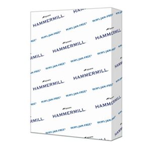 hammermill a4 paper, 20 lb copy paper (210mm x 297mm) - 1 ream (500 sheets) - 92 bright, made in the usa, 105500r, white