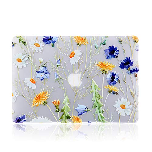 iDonzon Case for MacBook Air 13 inch (A1466/A1369, 2010-2017 Release), 3D Effect Matte Clear See Through Hard Cover Only Compatible Older Version Mac Air 13.3 inch - Floral Pattern