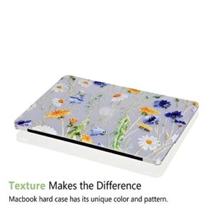 iDonzon Case for MacBook Air 13 inch (A1466/A1369, 2010-2017 Release), 3D Effect Matte Clear See Through Hard Cover Only Compatible Older Version Mac Air 13.3 inch - Floral Pattern