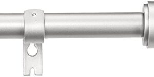 Amazon Basics 1-Inch Curtain Rod with Cap Finials, 72" to 144", Nickel