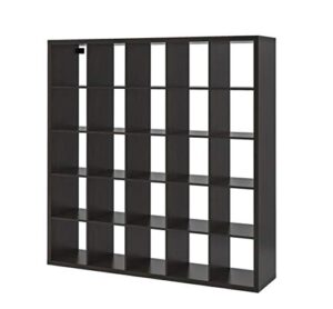 ikea kallax 5 x 5 bookshelf storage shelving unit bookcase black new rep expedit