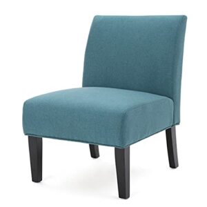 christopher knight home kassi fabric accent chair, dark teal 29. 50”d x 22. 50”w x 32. 00”h
