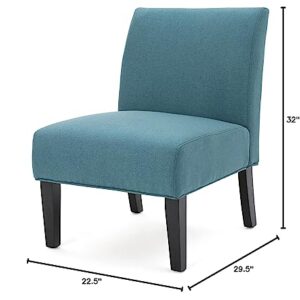 Christopher Knight Home Kassi Fabric Accent Chair, Dark Teal 29. 50”D x 22. 50”W x 32. 00”H