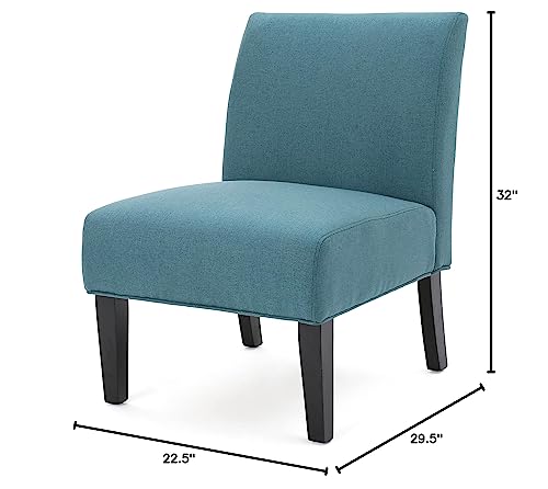 Christopher Knight Home Kassi Fabric Accent Chair, Dark Teal 29. 50”D x 22. 50”W x 32. 00”H