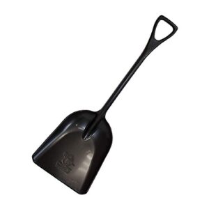 bully tools 92801 42-inch one-piece poly scoop/shovel (black)