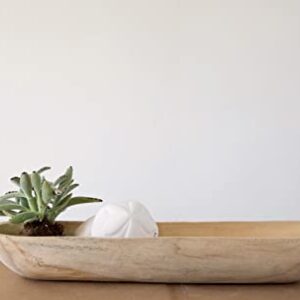 Creative Co-Op Paulownia Wood Oval Bowl | Brown | 22.75" L x 6" W x 3.25" H |