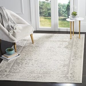 safavieh adirondack collection accent rug - 3' x 5', ivory & silver, oriental distressed design, non-shedding & easy care, ideal for high traffic areas in entryway, living room, bedroom (adrw109c)