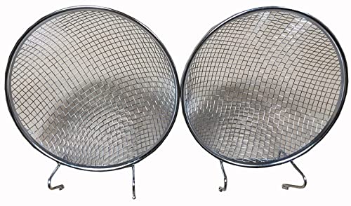 Mcage Lot of 2 Galvanized Steel Bird Canary Finch Wire Nests with Cage Hook Include Soft Felt Pads