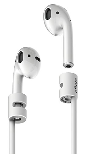 elago AirPods Strap [White] - [Compatible with Apple AirPods 1 & 2][Compact][Lightweight][Ideal Length] – for Apple AirPods 1 & 2