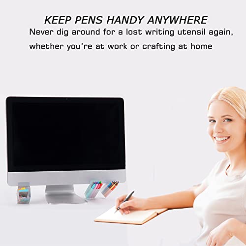 Creative DIY Screen Pen Pencil Holders Desktop Accessories Bags Desk Organizers Containers Storage Bags-2 Pack (Triangle)